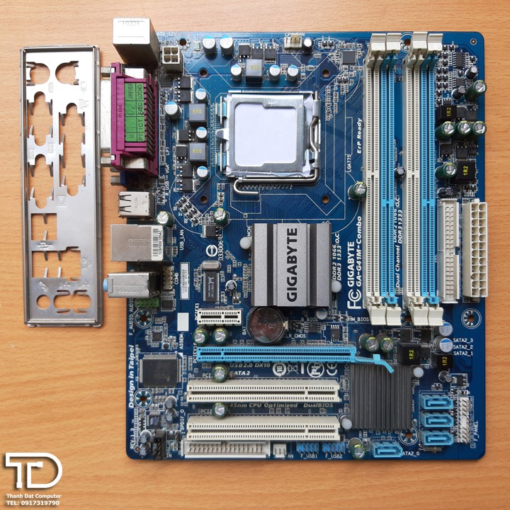 Main giga G41 combo socket 775 - Bo mạch chủ Gigabyte G41 combo hỗ trợ DDR2, DDR3