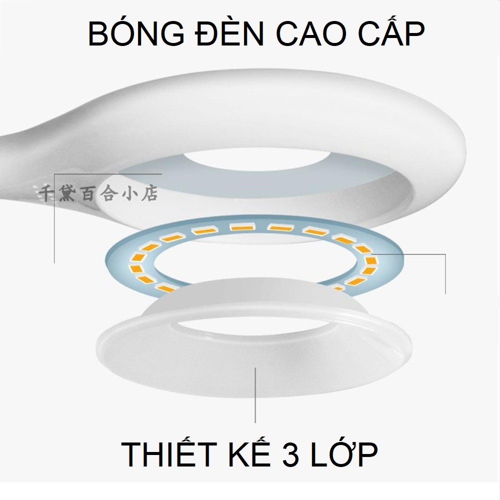 Đèn học để bàn chống cận đèn led sạc tích điện tiện lợi đọc sách KM36011.36018