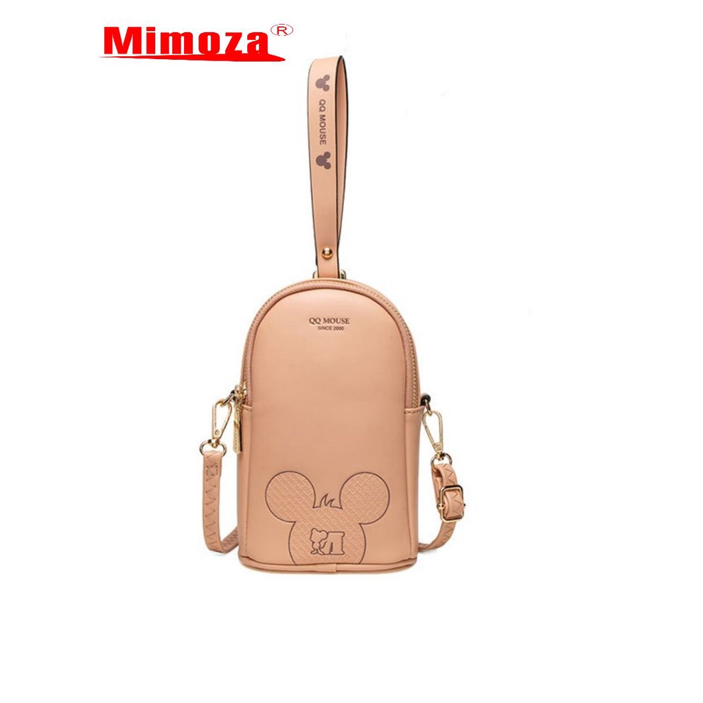 Túi Xách Đeo Chéo Nữ Chính Hãng PRETTYZYS In Hình Mickey Cực Xinh Kèm Móc Dây Đeo Siêu Xinh PS05-MIMOZA.VN