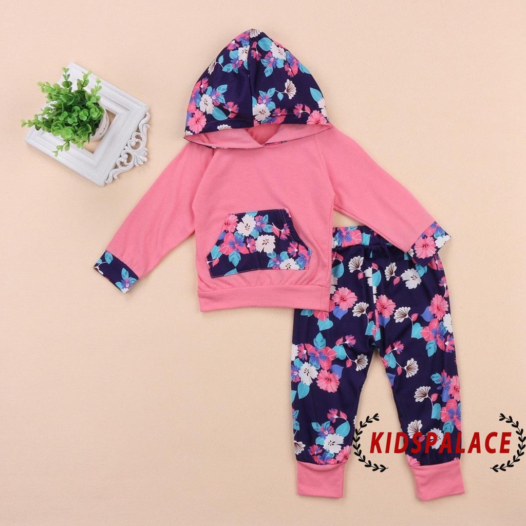 Set Áo Hoodie + Quần Dài In Hoạt Hình Dễ Thương Cho Trẻ Sơ Sinh