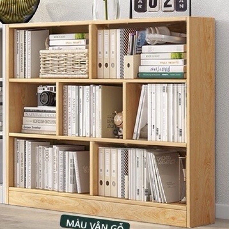 Kệ sách chia ngăn đa năng , giá kệ gỗ để sàn trang trí phòng khách GP217