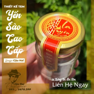 110 TEM YẾN NIÊM PHONG DÁN HŨ CHÈN TÊN+SĐT CỦA SHOP