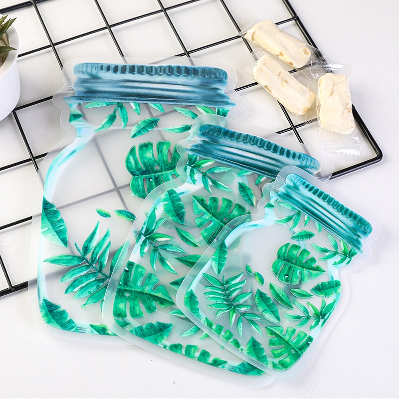 Túi đựng trà/bánh kẹo chống ẩm có khóa kéo với 3 phong cách tùy chọn