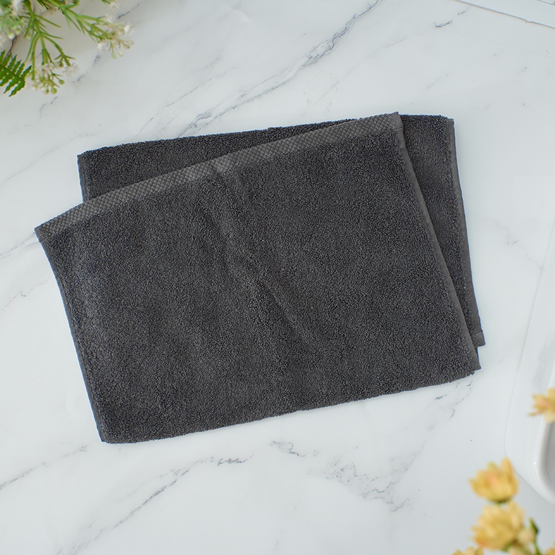 Bộ 3 khăn mặt, tắm, gội Damin Sunny 100% cotton - màu xám