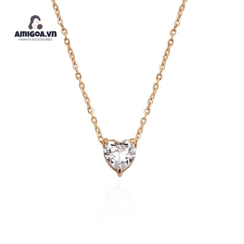 ✨✨Vòng cổ Kim Loại Mặt Hình Trái Tim Đơn Giản Thời Trang