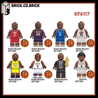 Minifigure Cầu thủ Bóng Rổ nổi tiếng NBA Kobe Byant Đồ chơi Lắp ráp Mô hình Ngôi Sao Bóng Rổ KF6117