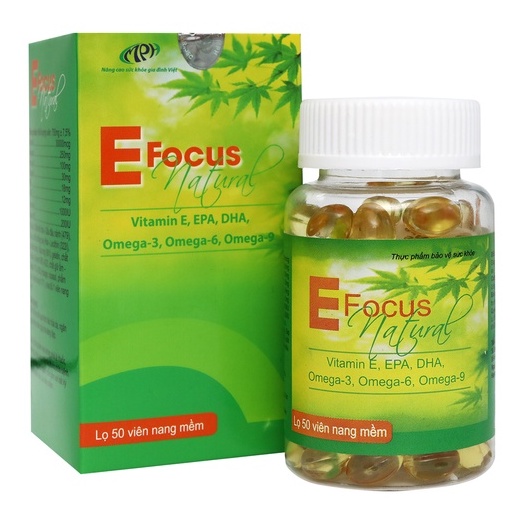 Focus natural - bổ sung Vitamin E và Omega 369 - Lọ 50 viên - SP Chính hãng