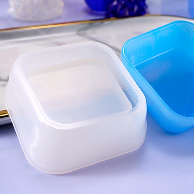 1 Khuôn Silicone Làm Nhựa Resin UV Hình Vuông / Trái Tim Sáng Tạo Diy