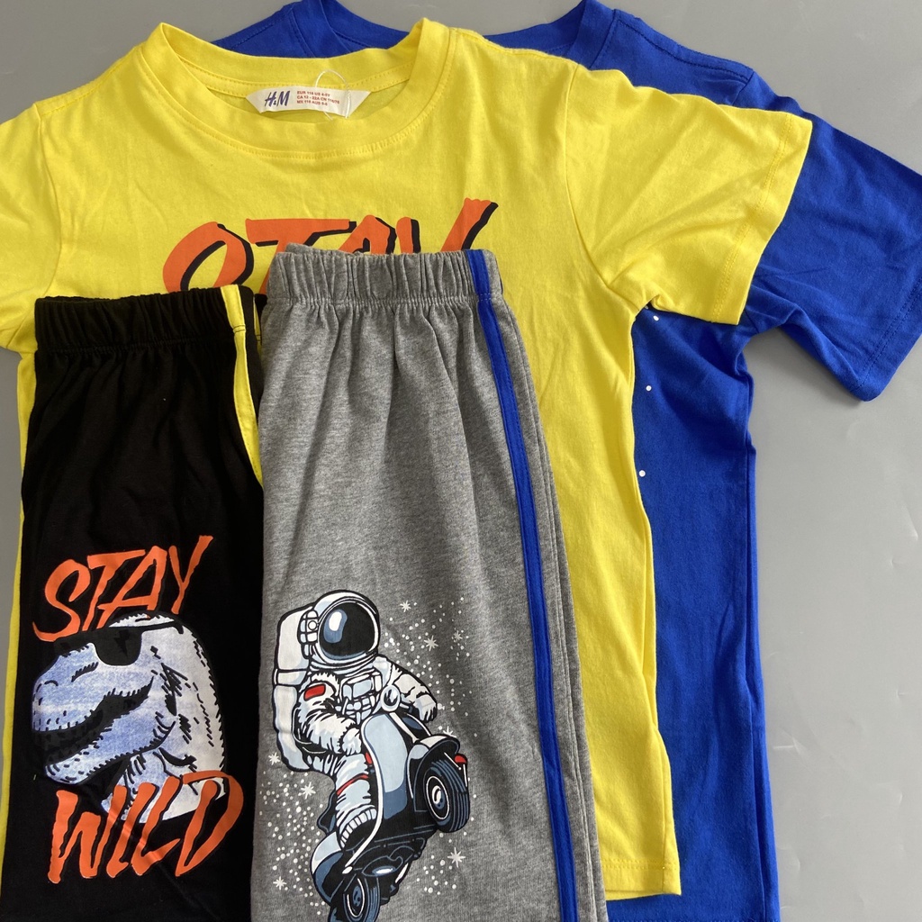 Đồ Bộ Bé Trai Size Đại Set Bộ Trẻ Em Chất Cotton Mền Mại, Họa Tiết in 22kg - 45kg 5 - 14 tuổi - STHD