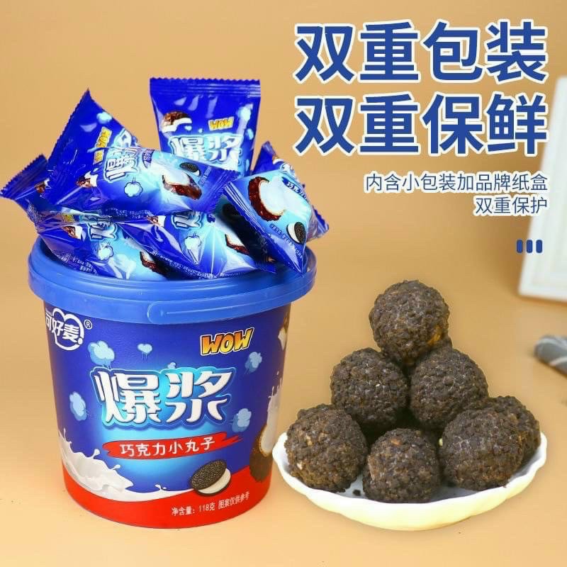 Bánh socola nhân chảy 3 lớp bên ngoài bọc oreo siêu ngon