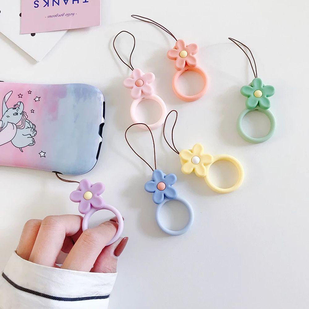 Móc Điện Thoại Bằng Silicon Hình Hoa Dễ Thương Charms