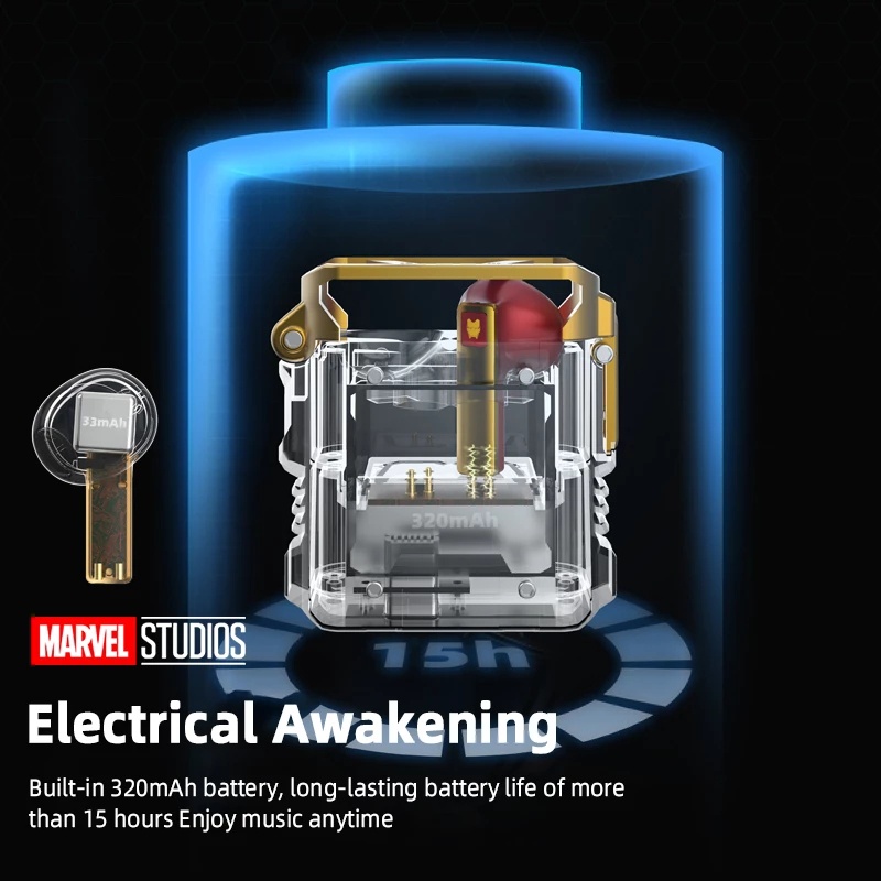 Tai Nghe Nhét Chụp Chup Tai Bluetooth Không Dây Chống ồn Blutooth Chơi Chơi Game Tai Nghe Pro Gameming Gaming Marvel Captain America Iron Man Mini Android TWS Có Mic