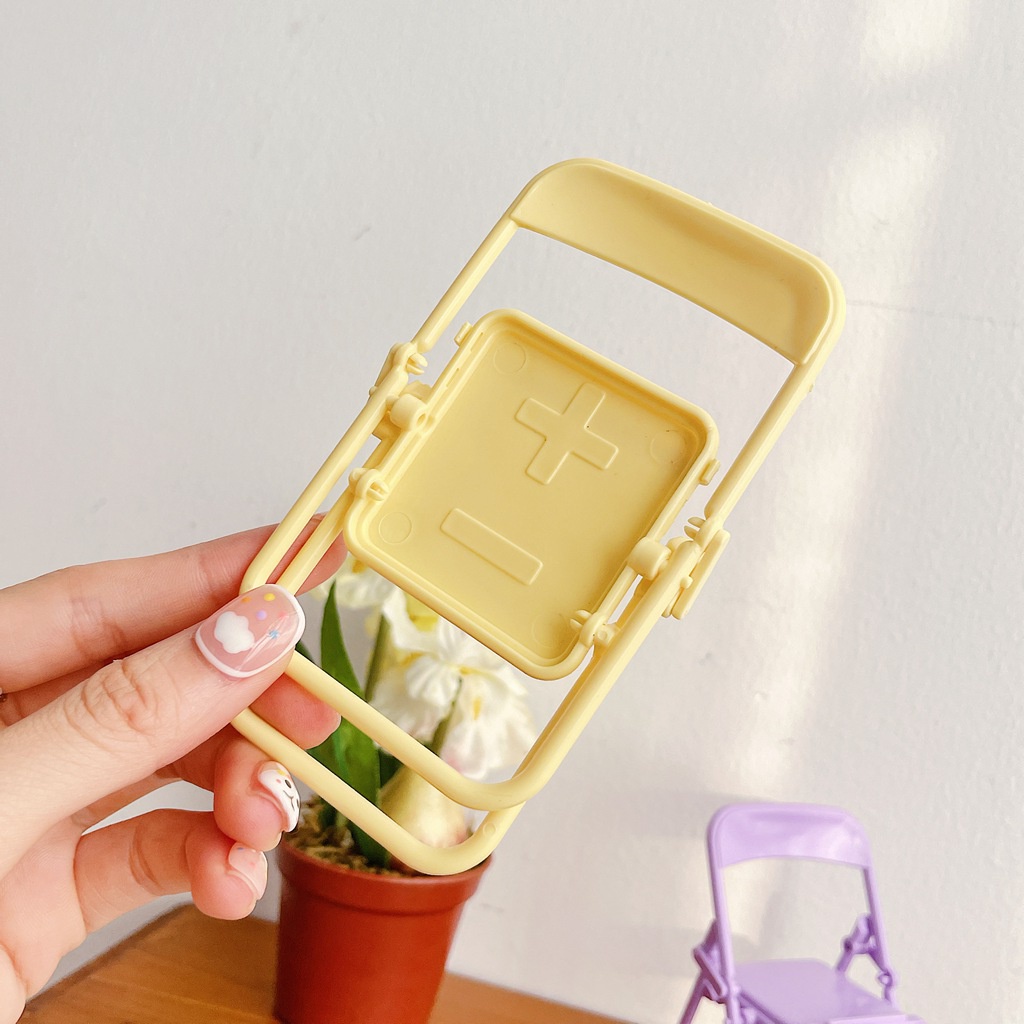 Giá trị điện thoại / máy tính bảng để bàn bằng pc thiết kế hình ghế dễ thương sáng tạo đơn giản tiện lợi dễ mang theo