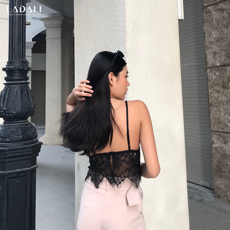 Áo Lót 2 Dây Croptop Ren Xinh Dáng Lửng Cao Cấp Ladali