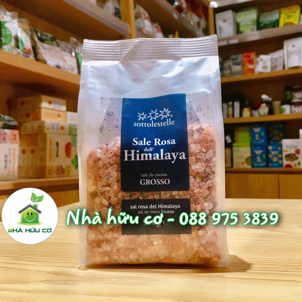 Muối hồng Himalaya NGUYÊN HẠT -  SOTTOLESTELLE 500g/100g - Date: 12/3/2025 - Nhà hữu cơ