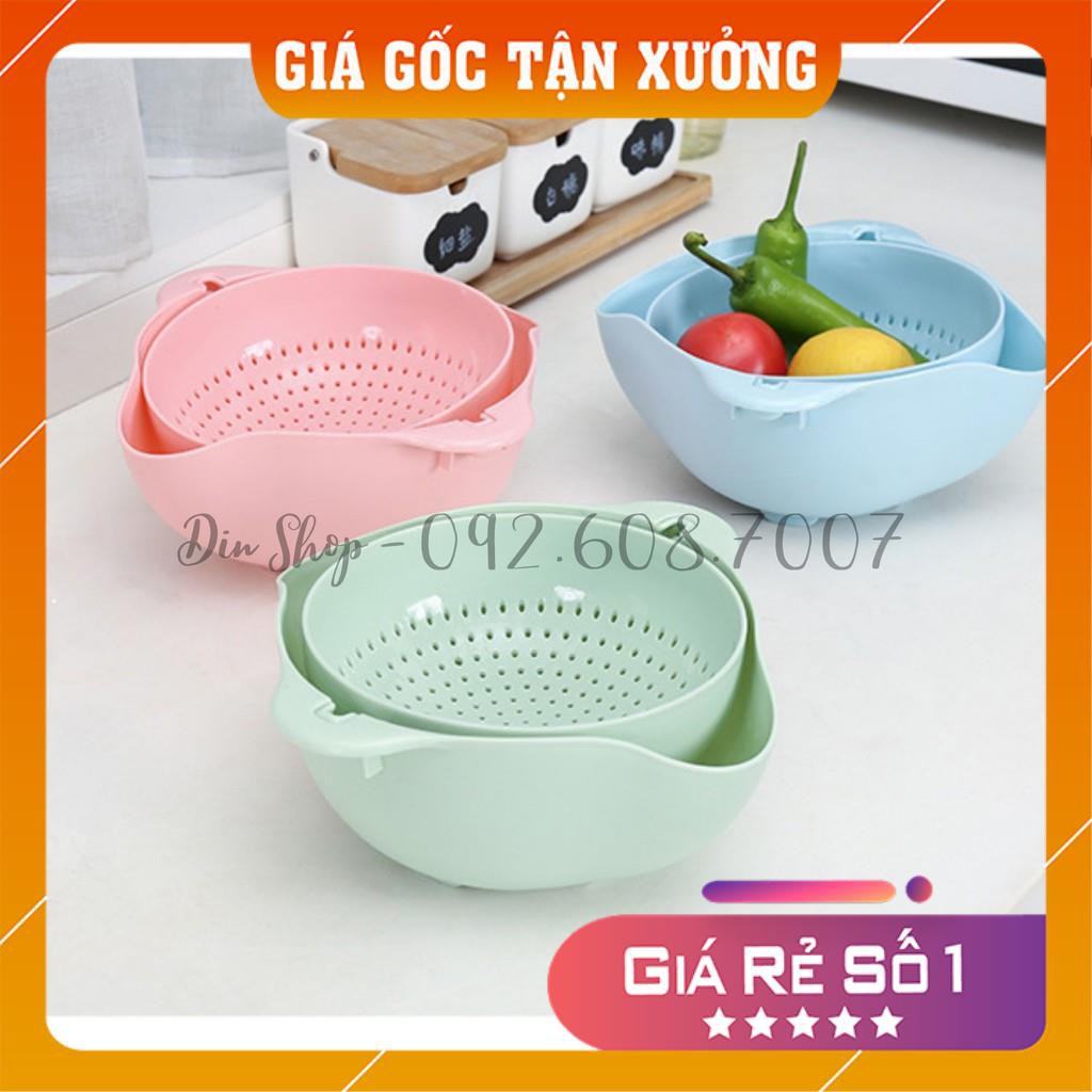 Rổ Rửa Rau MUA 1 ĐƯỢC 2 Rổ Thông Minh Rửa Rau Củ Quả Tiện Ích 2 Trong 1 Nhiều Màu Sắc