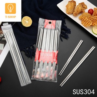Bộ 5 đôi đũa inox sus 304 chống trơn của hàn quốc