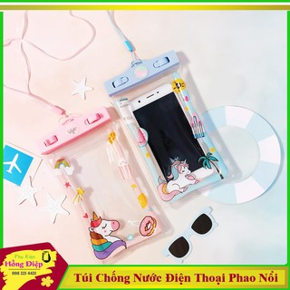 Túi Chống Nước Điện Thoại Có Phao Nổi Trên Mặt Nước In Hình