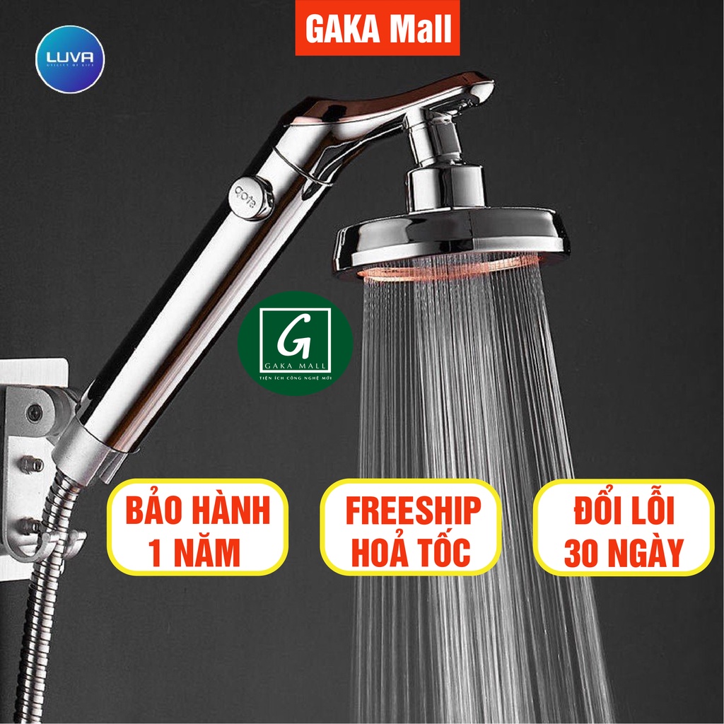Vòi hoa sen Luva VS6, BH 1 năm, đổi lỗi 30 ngày, đường kính bát sen to 11cm, bật tắt trên vòi sen