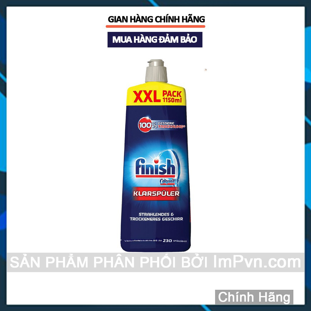 Nước làm bóng Finish 1150ml, 800ml  chuyên dụng cho máy rửa bát