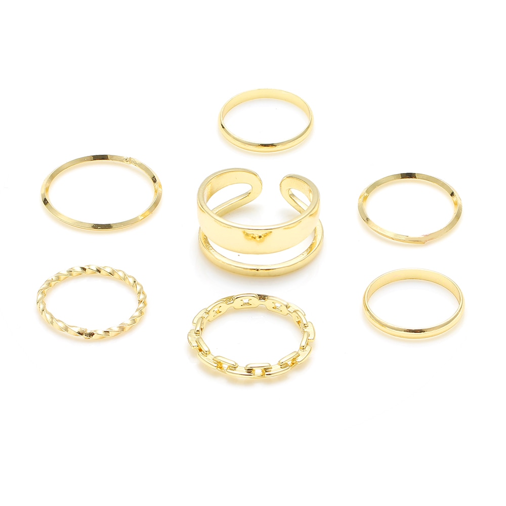 Set 7 Nhẫn Đeo Khớp Ngón Tay Cá Tính Cho Nữ