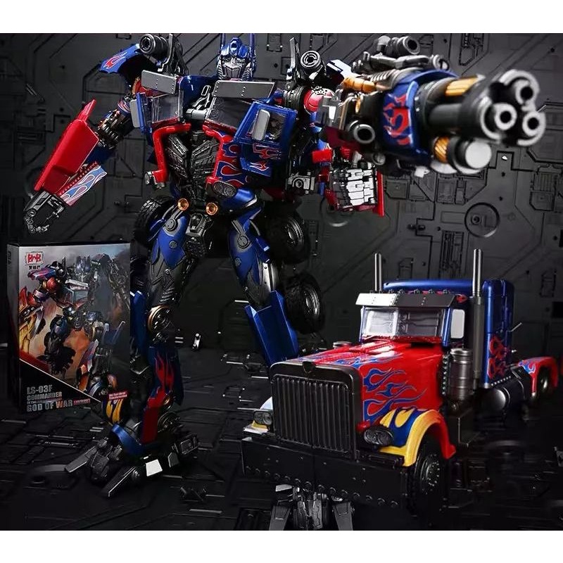 Mô hình transformers Optimus prime robot biến hình LS-03F ls03f bmb black mamba