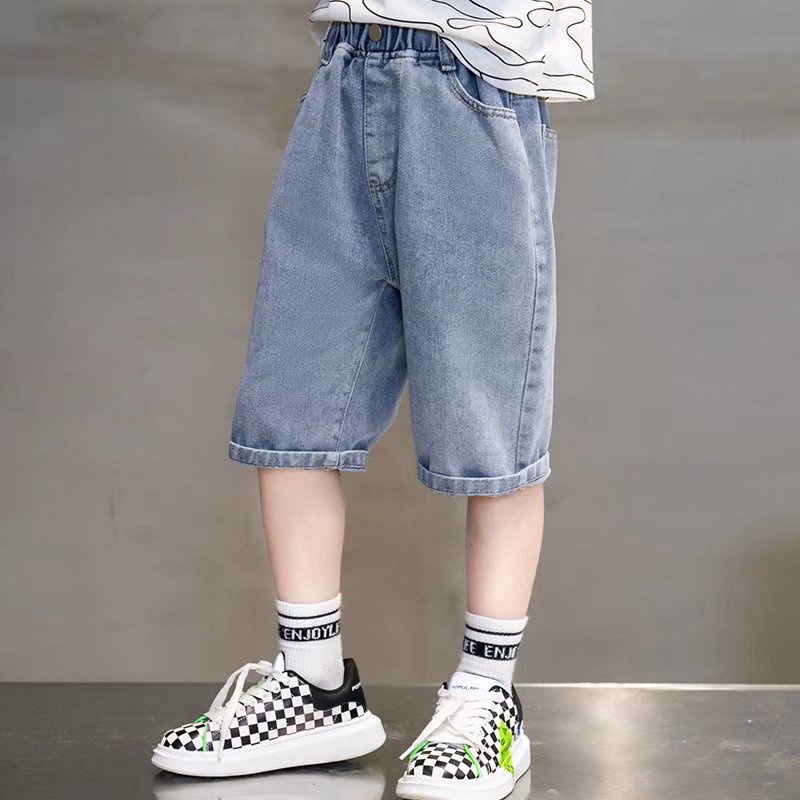 Quần short jean BXPB ống rộng thời trang hè giản dị cho bé trai