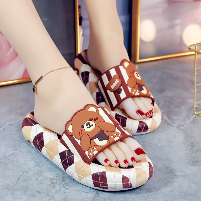 Dép đi trong nhà MS PA22041214 đế dày chống trượt in hoạt hình phong cách mùa hè đáng yêu cho nữ