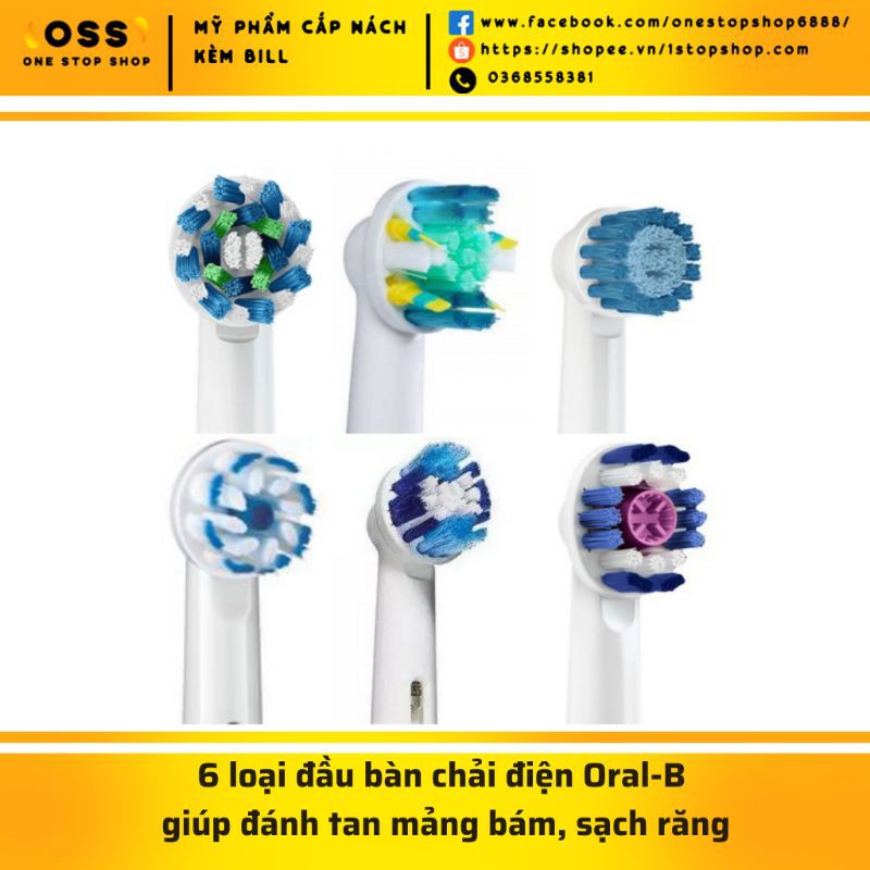 6 loại đầu bàn chải Oral-B giúp đánh tan mảng bám, sạch răng