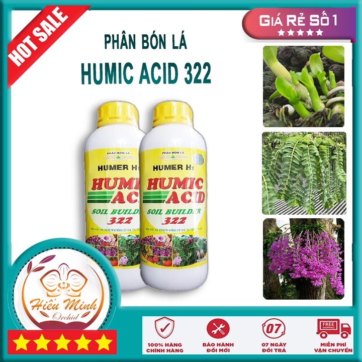 HUMIC ACID 322 thuốc kích thích tăng trưởng cho Hoa Lan loại TỐT, Làm cho cây cảnh và hạt giống, Bền, Đẹp, Xanh, Sống