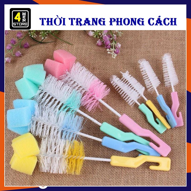 ⚡ Bộ 2 Cây Rửa Bình Sữa Và N.úm Ti Cho Bé - Dụng Cụ Vệ Sinh Bình Sữa Cho Bé ⚡