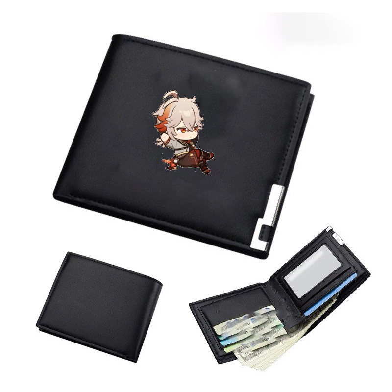 Ví da cầm tay nam nữ in hình nhân vật KAZUHA Genshin Impact game chibi anime xinh xắn thời trang