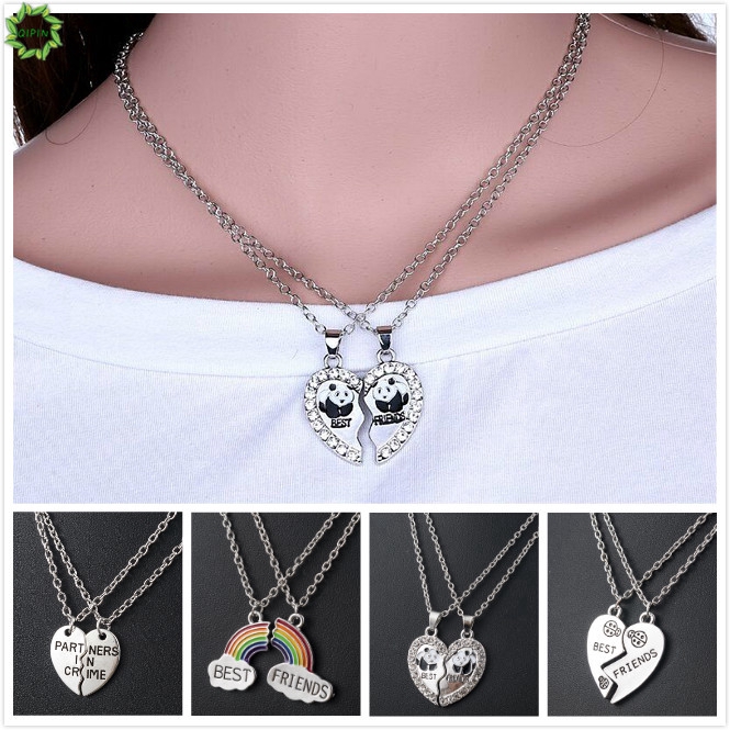 Bộ 2 dây chuyền đôi hình trái tim nhiều phong cách thời trang dành cho các cặp đôi