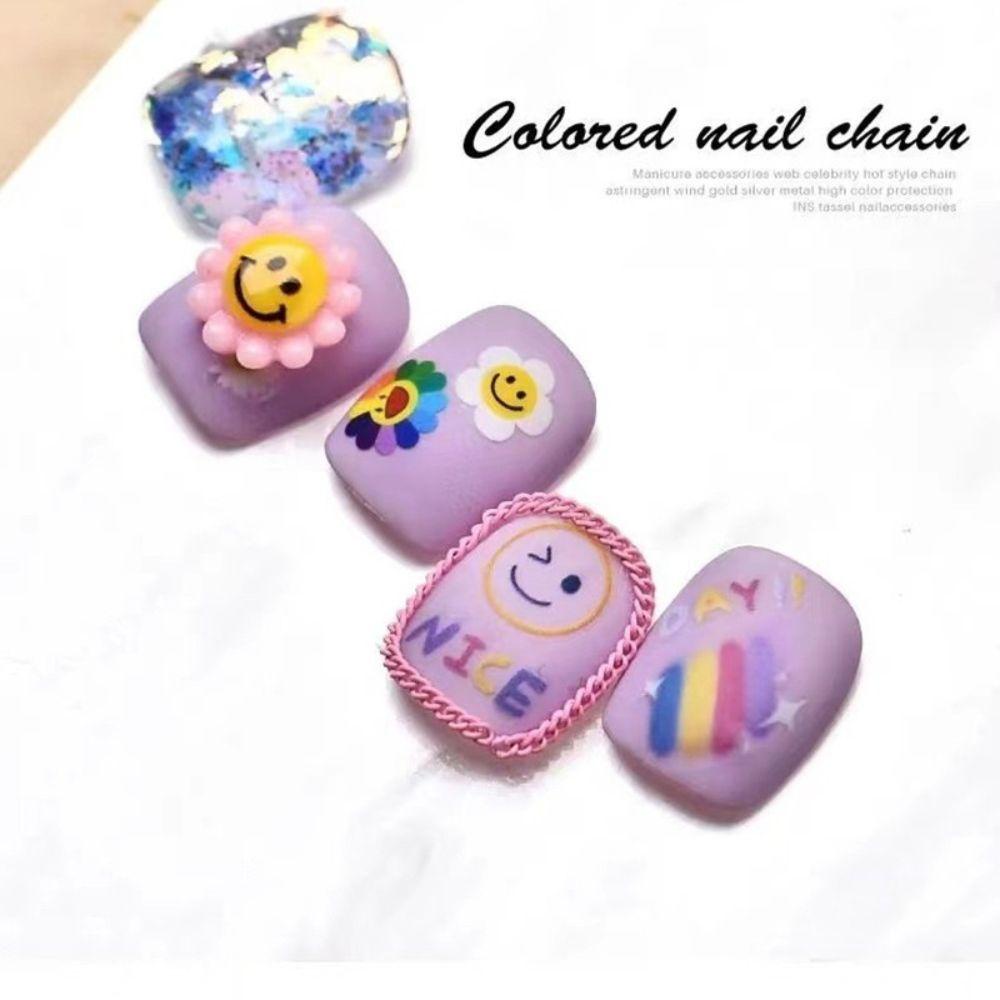 QQMALL Vật Liệu Trang Trí Móng Tay Nghệ Thuật Màu Macaron Xinh Xắn