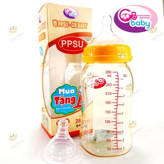 Bình Sữa PPSU GB Baby 280ml cổ rộng Hàn Quốc