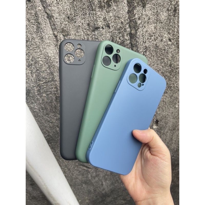 Ốp lưng dẻo màu bảo vệ camera iPhone 12, 12 Pro, 12 Pro Max Silicon chống bám bẩn