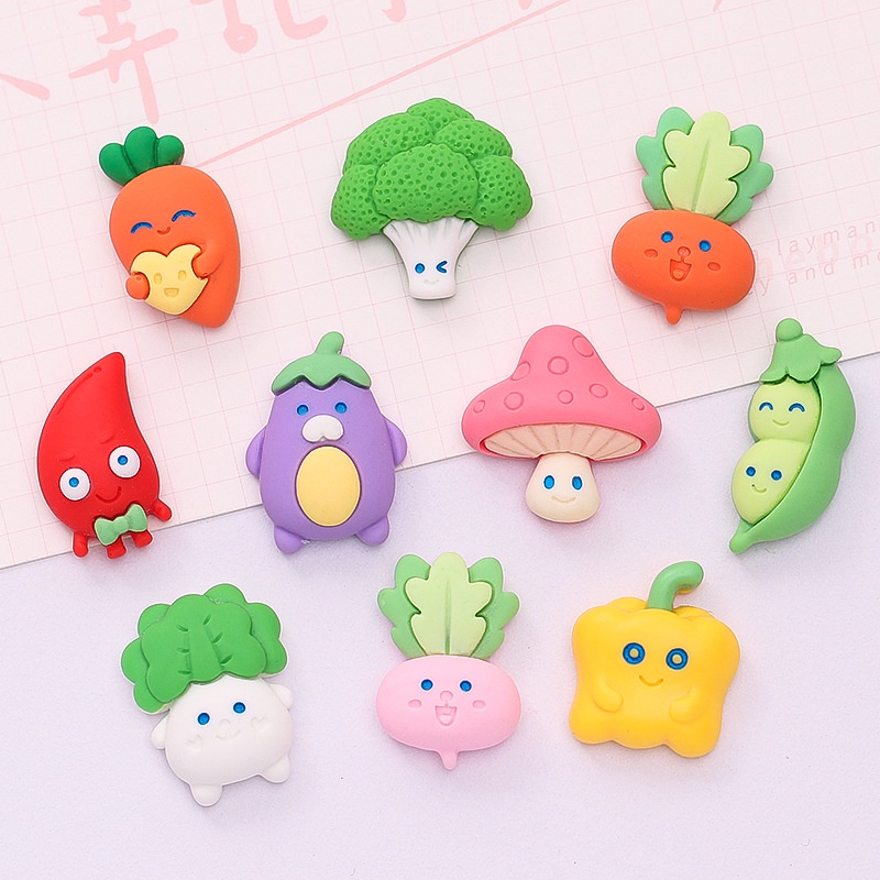 sticker dép crocs☁️Rau 1 Cái☁️Phụ Kiện Khóa Giày DIY Dễ Thương