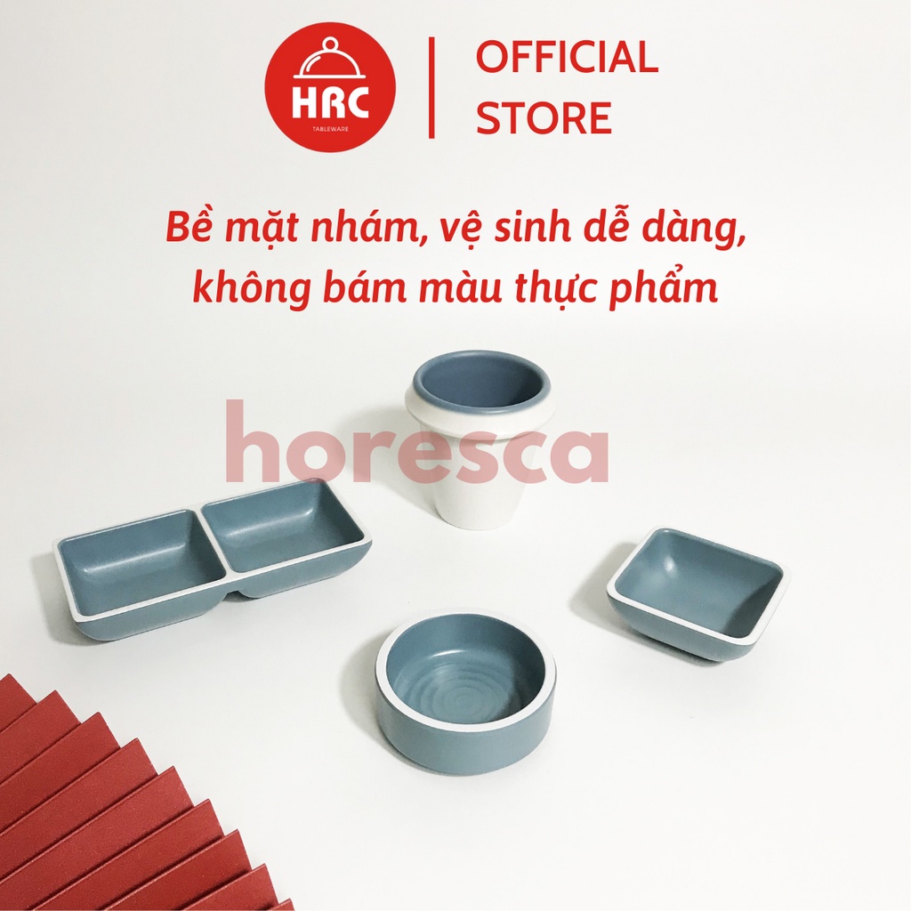 [LOẠI 1] Bộ Bát Đĩa Nhựa Phíp Melamine Giả Gốm Sứ Màu Xanh Dương [SANG TRỌNG] Phong Cách Châu Âu - Nhóm 2