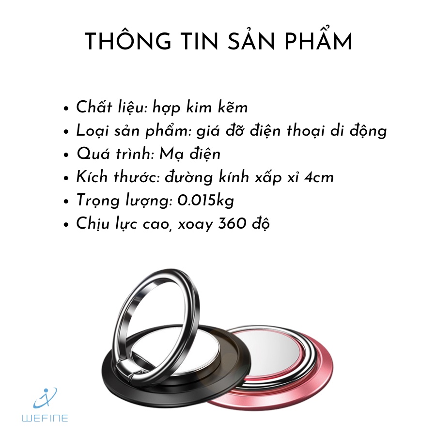 Giá Đỡ Ring Phone Dạng Nhẫn Tròn Gắn Điện Thoại Wefine