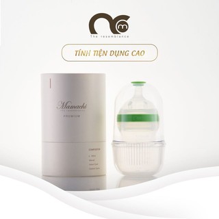 Bình sữa núm ti cao su Silicone Mamachi dòng Premium