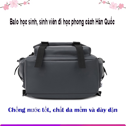 Ba lô laptop nam nữ đi học, du lịch nhiều ngăn cao cấp mang phong cách Hàn Quốc dành cho sinh viên, học sinh