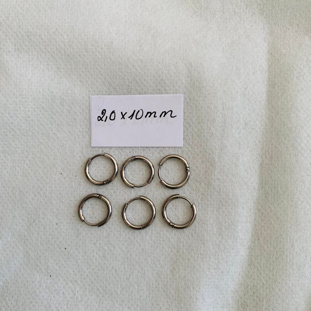 Bông Tai Tròn Bạc S925, Nhiều Size,Khuyên Tai Vòng Tròn Đơn Giản Cho Nam Nữ