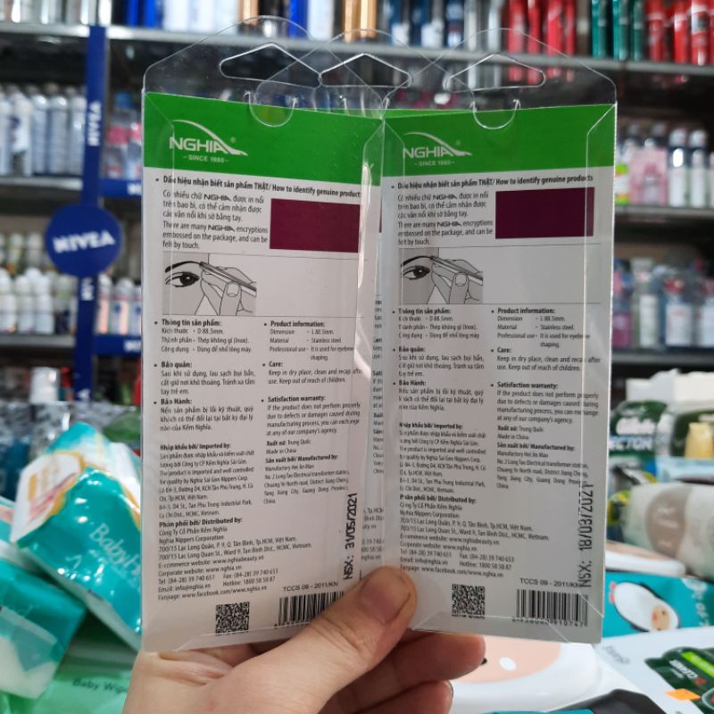 Nhíp nhổ lông mày N-401- Kềm Nghĩa