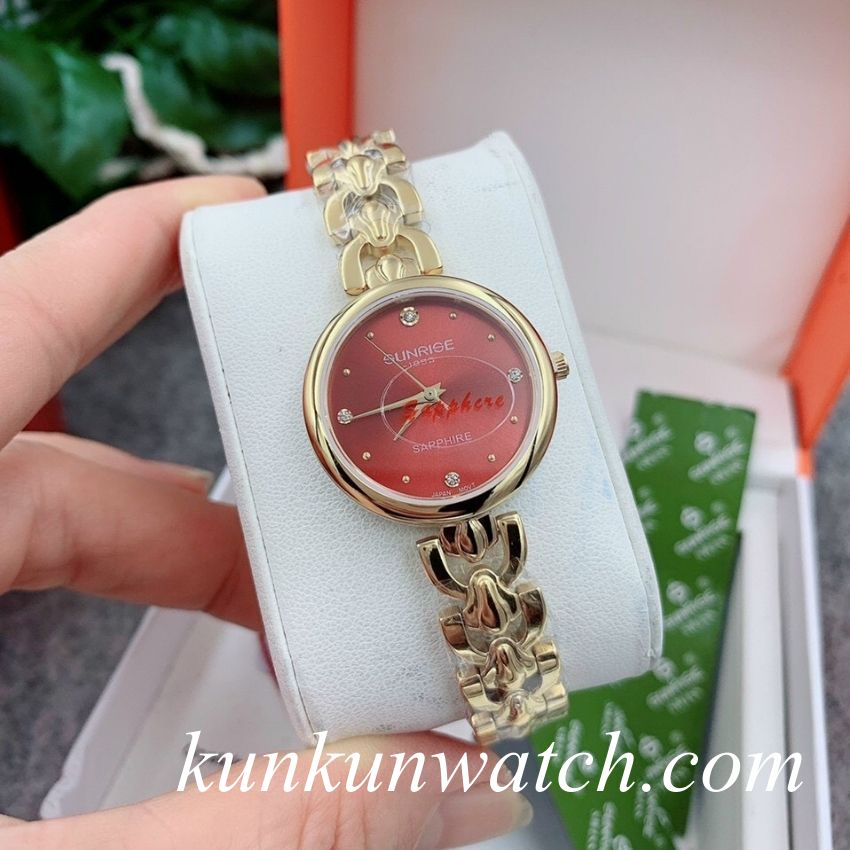 Đồng Hồ Nữ Sunrise 9977SA - Authentic - Kiểu Dáng Lắc Tay