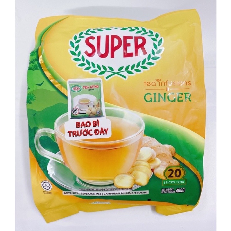 Trà gừng Super túi 20 gói 400g