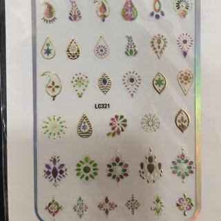 Sticker Dán Móng 3D(mẫu hoa văn)