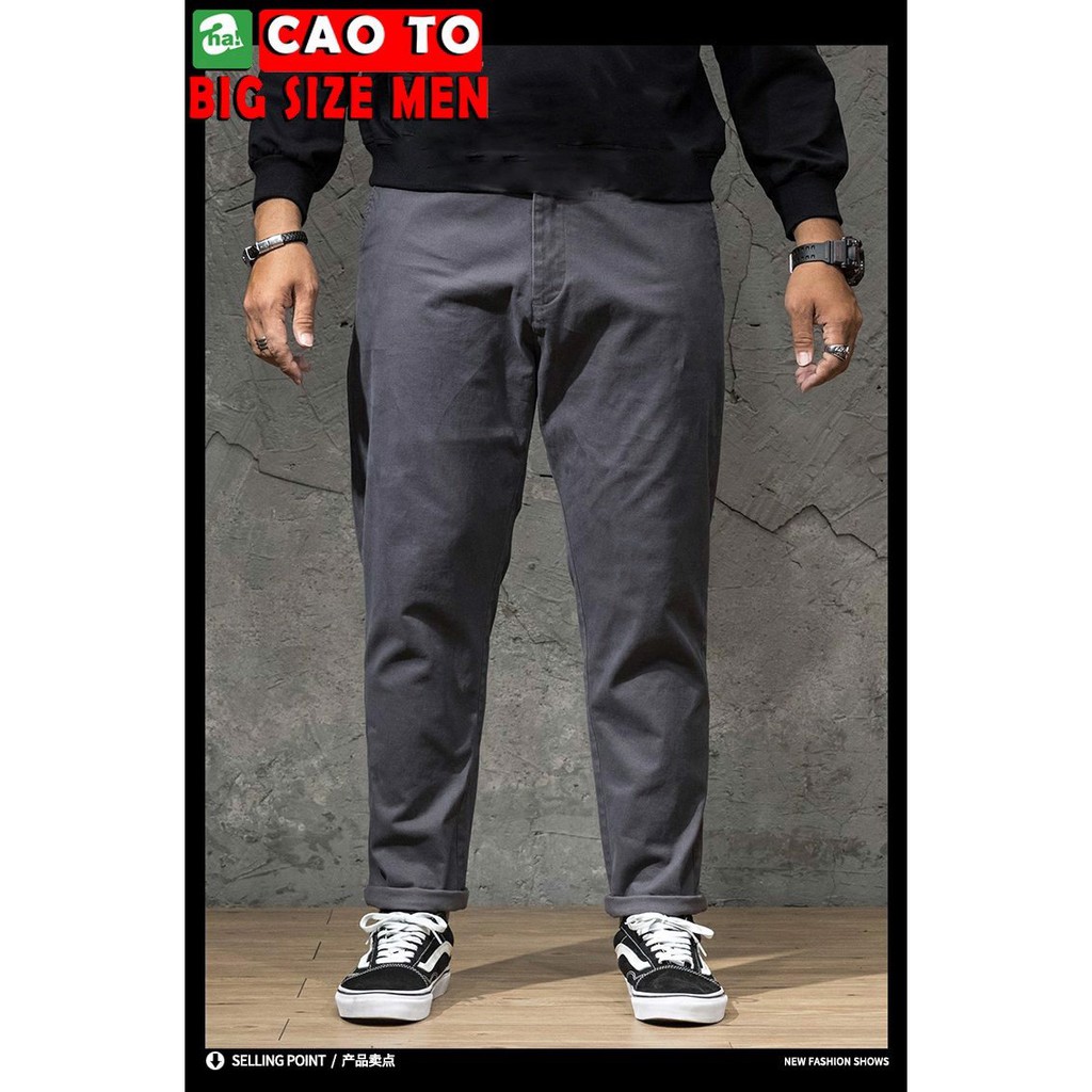 Quần Kaki Màu Xám Lông Chuột Big Size Men Hàng chính Hãng Chất Lượng Cao Cho Người Ngoại Cỡ