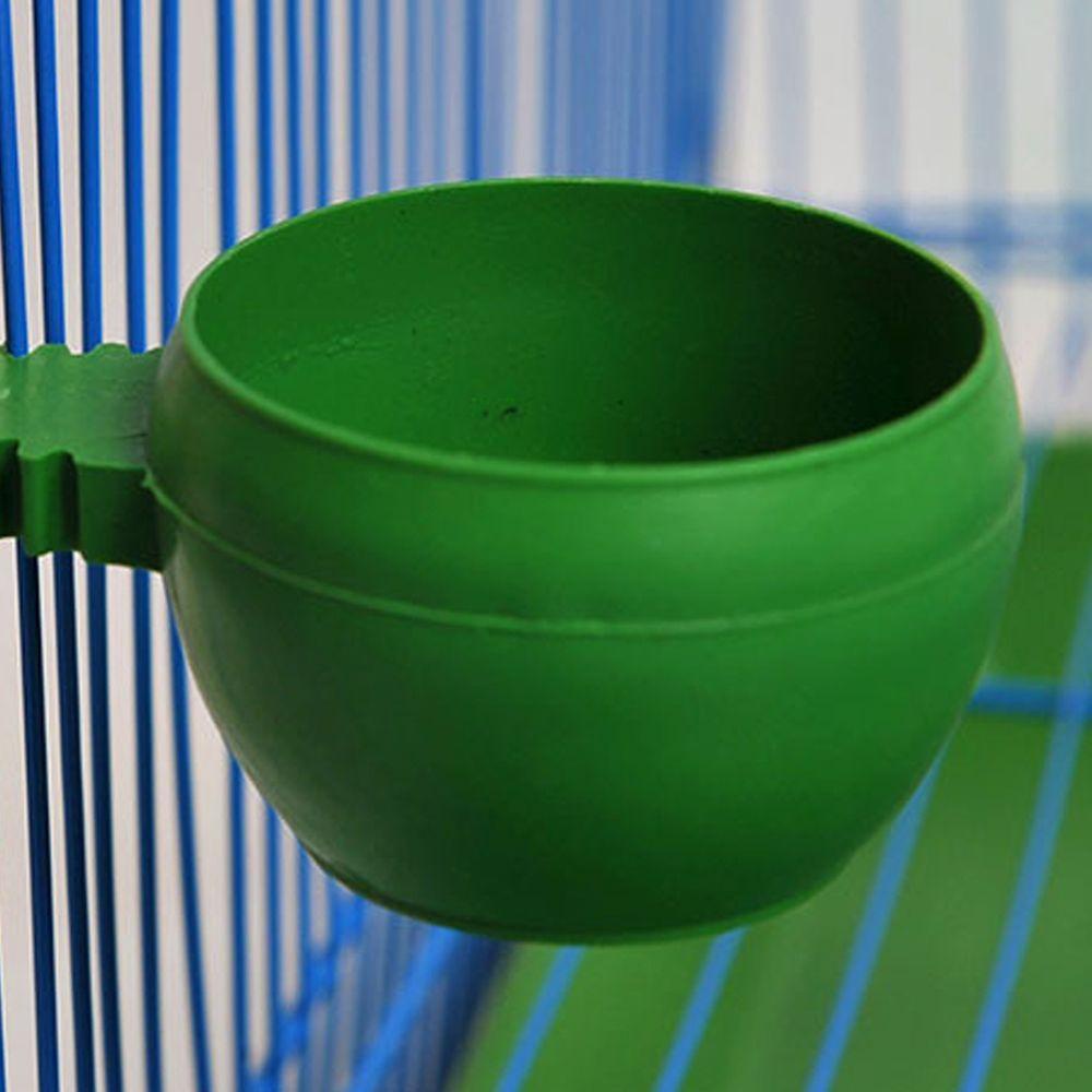 Cốc Đựng Thức Ăn Bằng Nhựa Màu Xanh Lá Cây Dành Cho Chim Vẹt