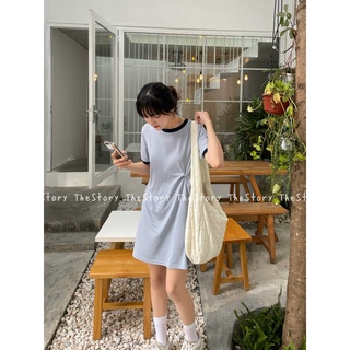 Đầm thun cổ polo [STORY] D1054 (ảnh thật)