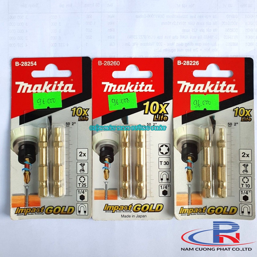 Mũi vặn vít hoa thị Impact Gold Makita- Hộp 2 cái